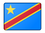Flag of Democratic Republic of the Congo (bevelled)
